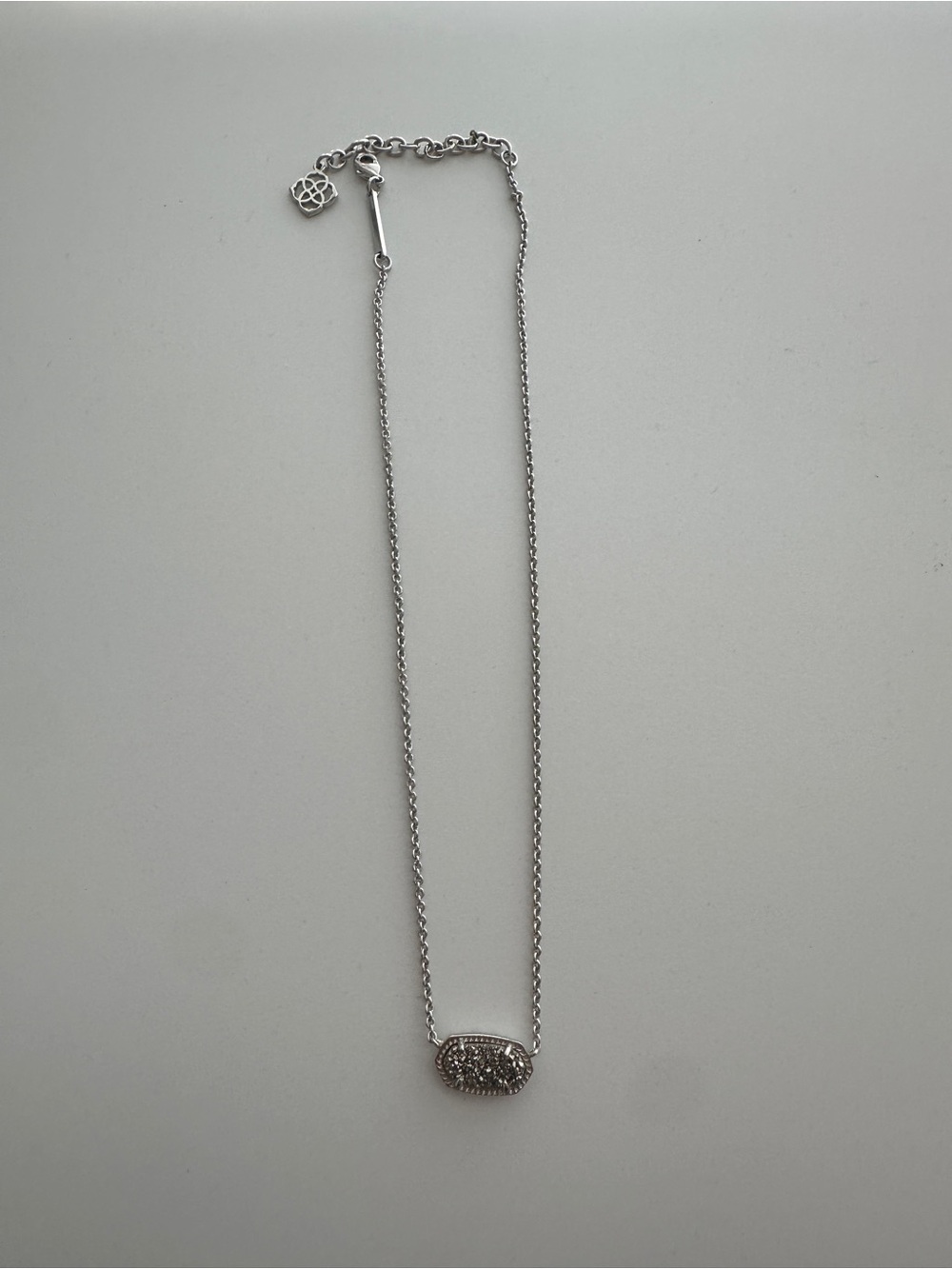 Kendra Scott- Elisa Necklace- Dark Grey Stone - Picture 2 of 5